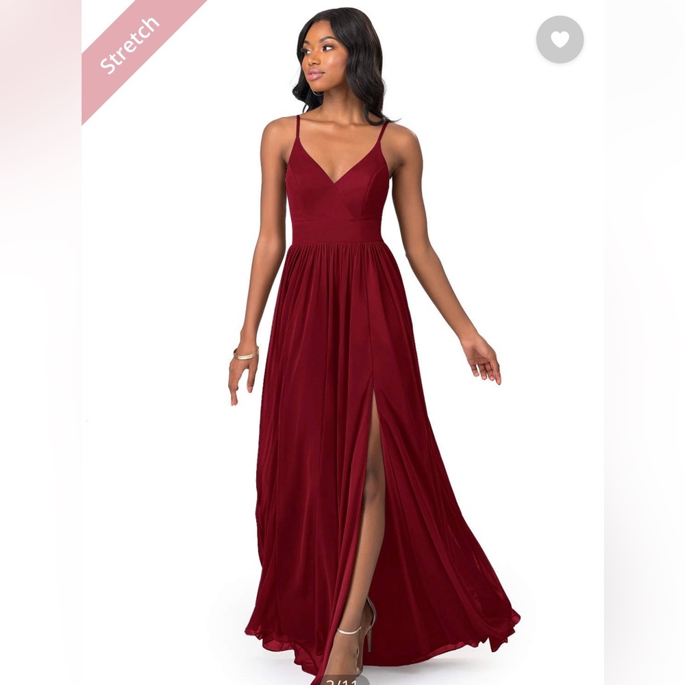 Azazie “Kiri” bridesmaid dress. Cranberry. Size US 8